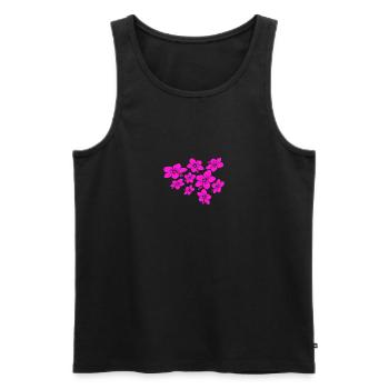fleurs - Débardeur bio Premium Homme - noir - Devant - Michal (187cm)