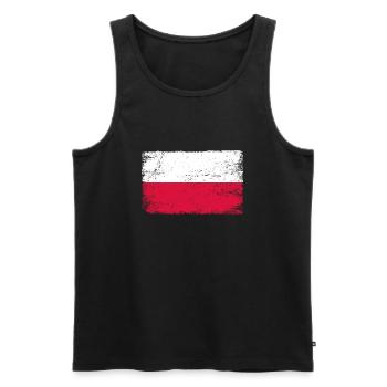 Poland Flag Polish flag for patriots - Men's Premium Organic Tank Top - black - Front - Michal (187cm)