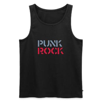 Punk Rock - Männer Premium Bio Tank Top - Schwarz - Vorne - AI Model Male 178 light (178cm)