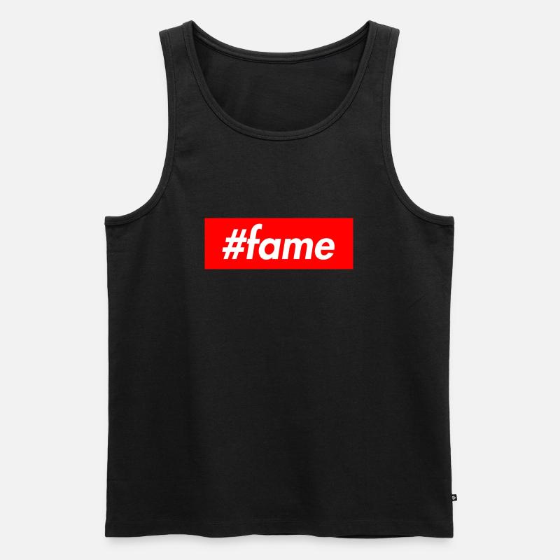 #fame - Männer Premium Bio Tank Top - Schwarz