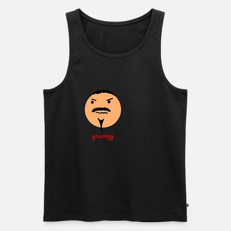 Smiley / grumpy - Männer Premium Bio Tank Top - undefined