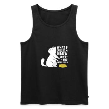 Hungrige Katze - Männer Premium Bio Tank Top - Schwarz - Vorne - AI Model Male 178 light (178cm)