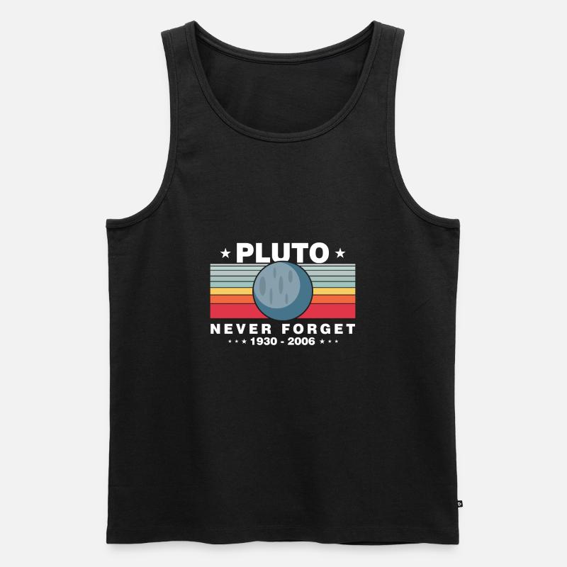 Pluto Zwerg Planet - Männer Premium Bio Tank Top - Schwarz