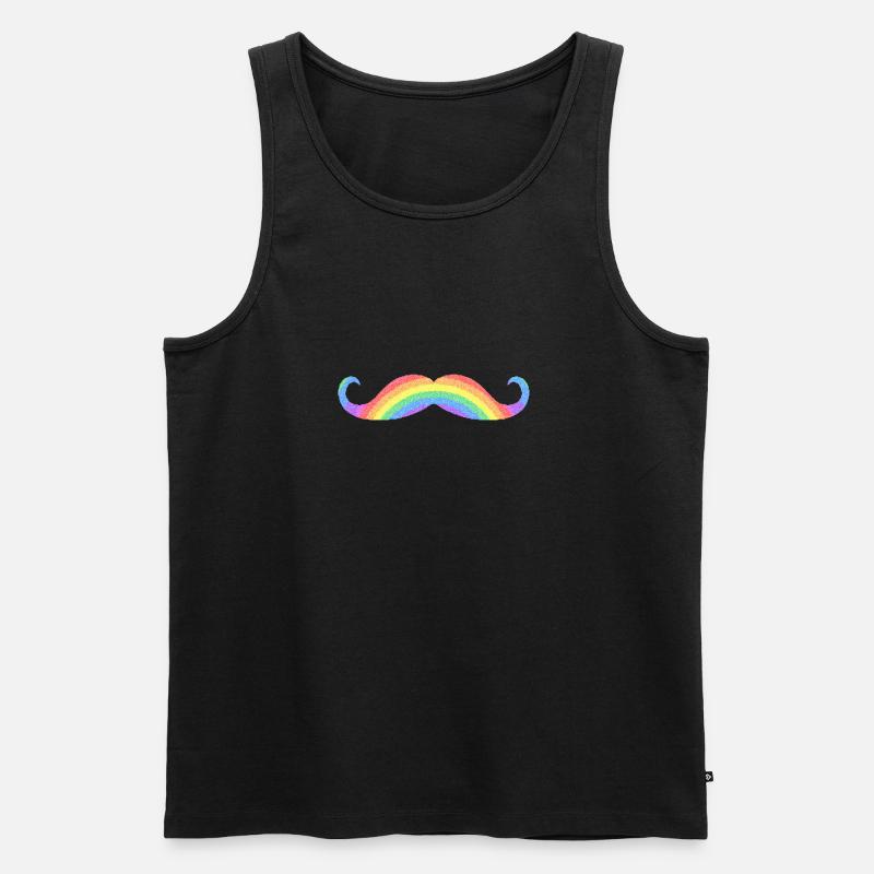 Regenbogen-Tasch - Männer Premium Bio Tank Top - Schwarz