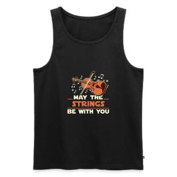 Violin fiddle player - Men's Premium Organic Tank Top - black - Front - AI Model Male 178 light (178cm)