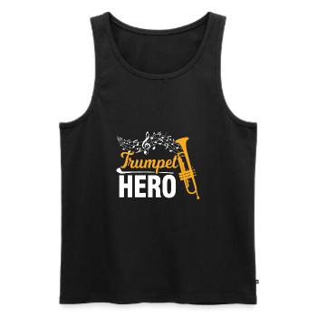 Trumpet trumpeter musical instrument wind music - Men's Premium Organic Tank Top - black - Front - Michal (187cm)