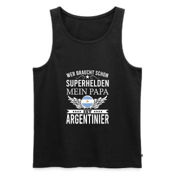 Argentinien Argentinier Spruch - Männer Premium Bio Tank Top - Schwarz - Vorne - Michal (187cm)