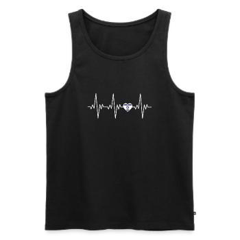 Israel Herzschlag EKG Geschenk - Männer Premium Bio Tank Top - Schwarz - Vorne - AI Model Male 178 light (178cm)