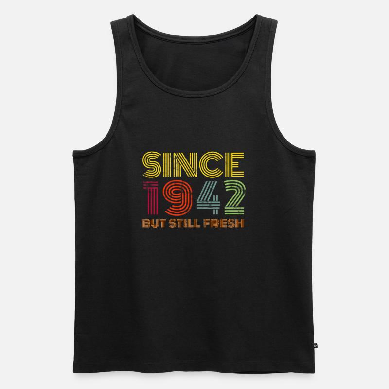1942 Birthday - Männer Premium Bio Tank Top - Schwarz