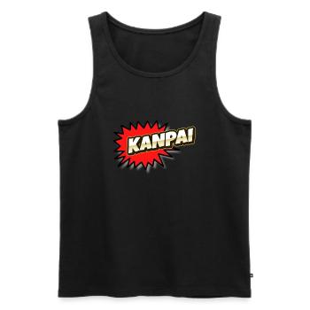 Kanpai spécial - Débardeur bio Premium Homme - noir - Devant - AI Model Male 178 light (178cm)