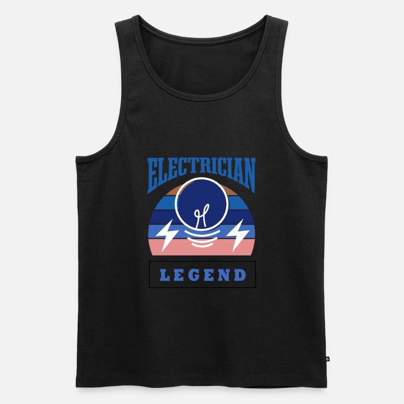 Elektriker Legend Elektroarbeiter Handwerker - Männer Premium Bio Tank Top - Schwarz
