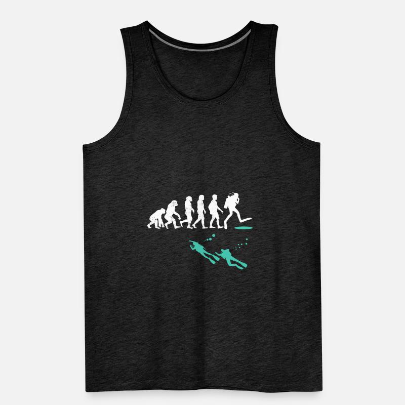 Evolution of Scuba Diver Evolution Männer Premium Bio Tank Top