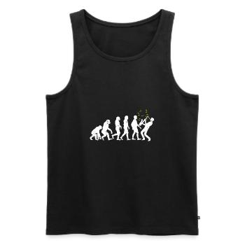 Evolution Jazz Sax Saxophone Musician - Männer Premium Bio Tank Top - Schwarz - Vorne - AI Model Male 178 light (178cm)