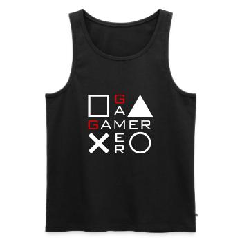 Gamer - Männer Premium Bio Tank Top - Schwarz - Vorne - AI Model Male 178 light (178cm)