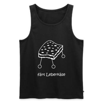 färt Leberkäse, Pferdeleberkäse, Pferd mit Rädern - Männer Premium Bio Tank Top - Schwarz - Vorne - Michal (187cm)
