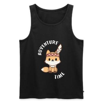 Niedlicher Fuchs - ADVENTURE TIME - Männer Premium Bio Tank Top - Schwarz - Vorne - AI Model Male 178 light (178cm)
