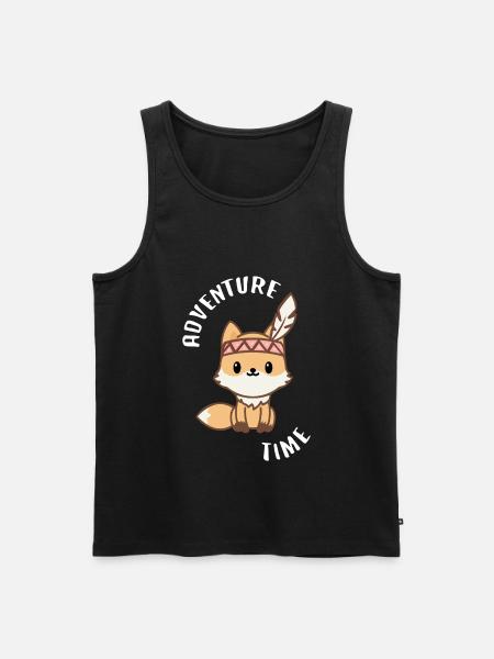 Cute fox - ADVENTURE TIME - Men's Premium Organic Tank Top - black