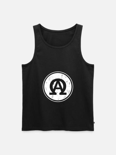 ALPHA OMEGA - Men's Premium Organic Tank Top - black