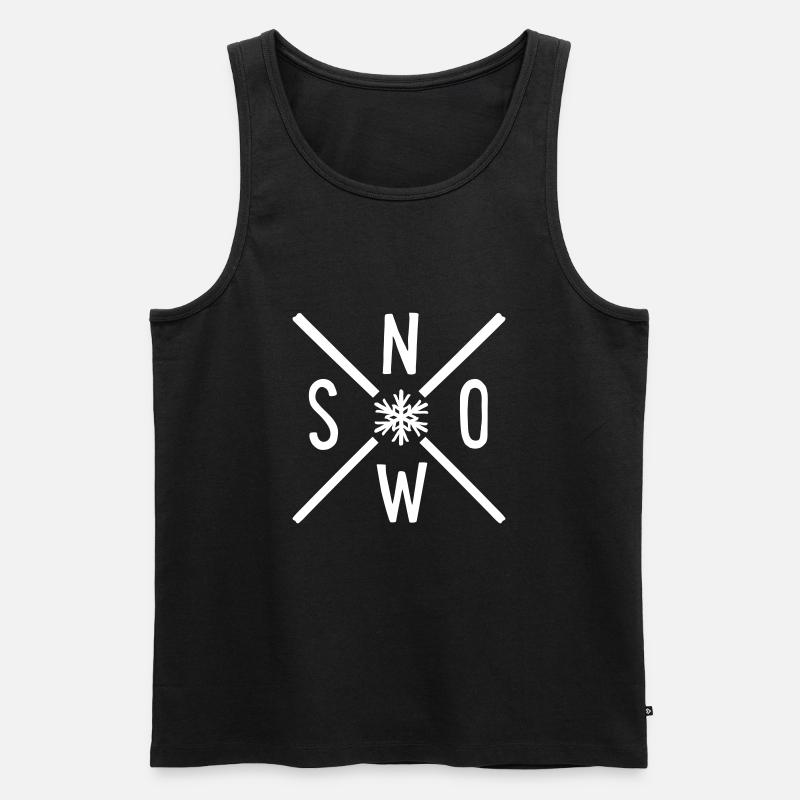 Schnee - Männer Premium Bio Tank Top - Schwarz