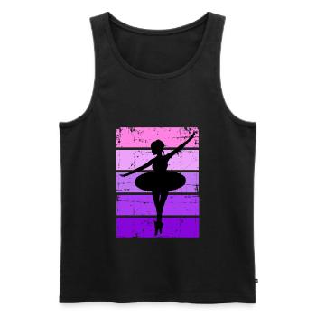 Ballerina Ballet Dancer Pink - Men's Premium Organic Tank Top - black - Front - AI Model Male 178 light (178cm)