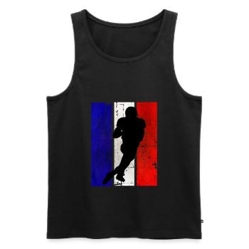 Football américain France Team Sport - Débardeur bio Premium Homme - noir - Devant - Michal (187cm)