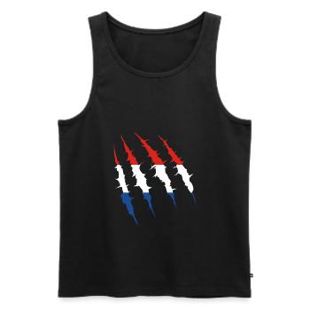 Niederlande Flagge Krallenspur Team Fan - Männer Premium Bio Tank Top - Schwarz - Vorne - Michal (187cm)