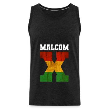 MALCOM X - Männer Premium Bio Tank Top - Anthrazit - Vorne - Alexander (188cm)