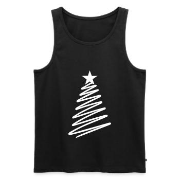 Sapin de Noël Sapin de Noël - Débardeur bio Premium Homme - noir - Devant - Michal (187cm)