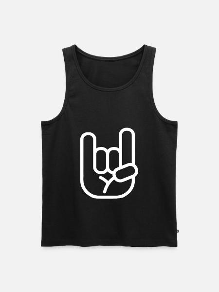 Rock Punk Metal hånd symbol - Herre Premium økologisk tanktop - sort