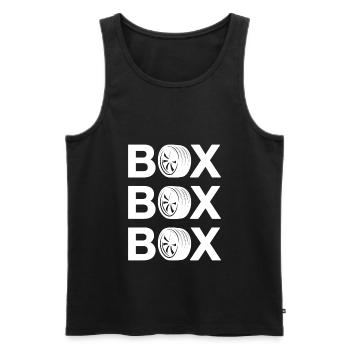 Formula Racing Boxenstop Motorsport - Männer Premium Bio Tank Top - Schwarz - Vorne - AI Model Male 178 light (178cm)