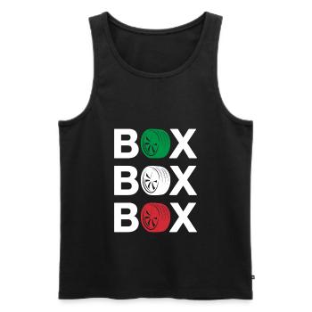 Formula Racing Boxenstop Italien - Männer Premium Bio Tank Top - Schwarz - Vorne - AI Model Male 178 light (178cm)