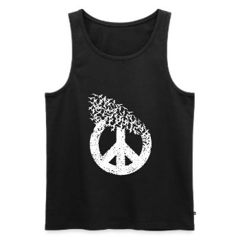 Peace Sign Doves of Peace Freedom - Men's Premium Organic Tank Top - black - Front - Michal (187cm)