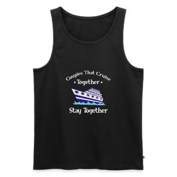 Kreuzfahrtals Paar Kreuzfahrtschiff - Männer Premium Bio Tank Top - Schwarz - Vorne - AI Model Male 178 light (178cm)