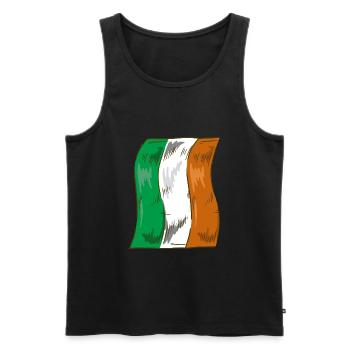 Drapeau irlandais Vintage Drapeau irlandais Dublin - Débardeur bio Premium Homme - noir - Devant - Michal (187cm)