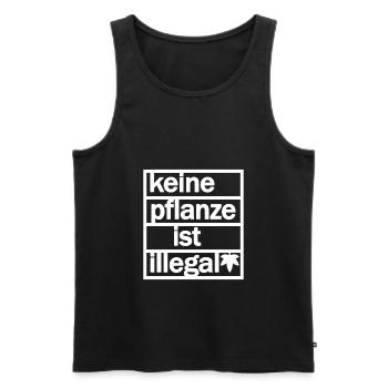 Cannabis Legalisierung Keine Pflanze ist illegal - Männer Premium Bio Tank Top - Schwarz - Vorne - Michal (187cm)