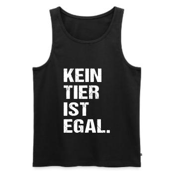 Kein Tier Ist Egal Tierschutz Tierliebhaber - Männer Premium Bio Tank Top - Schwarz - Vorne - Michal (187cm)