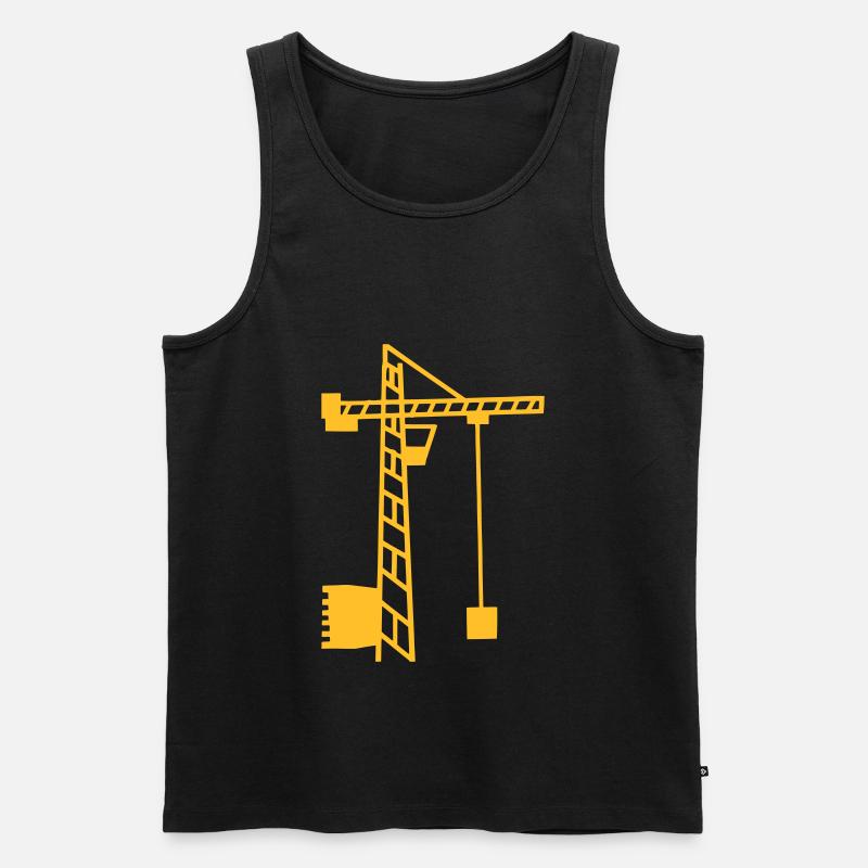 Baukran, Kran, Bau - Männer Premium Bio Tank Top - undefined