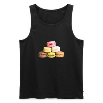 Macarons - Männer Premium Bio Tank Top - Schwarz - Vorne - Michal (187cm)