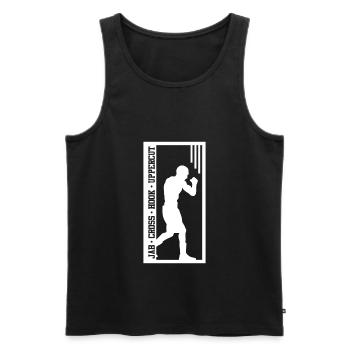 Boxing Cross Jab Kampfsport - Männer Premium Bio Tank Top - Schwarz - Vorne - Michal (187cm)