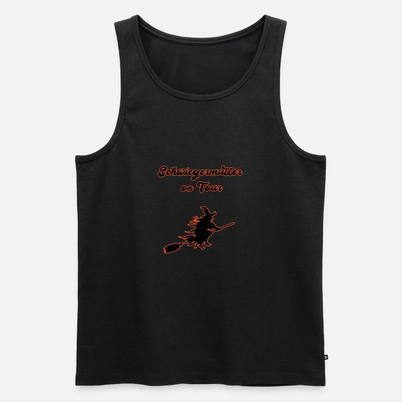 Schwiegermutter on Tour - Männer Premium Bio Tank Top - Schwarz