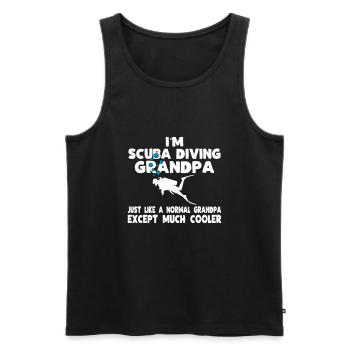 scuba diving grandpa - Men's Premium Organic Tank Top - black - Front - Michal (187cm)