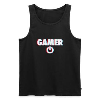 Gaming Gamer Jeux Jeux de Jeux Rétro Geschenk - Débardeur bio Premium Homme - noir - Devant - Michal (187cm)