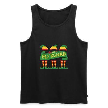 Reggae elf squad, christmas, funny, xmas, rasta - Men's Premium Organic Tank Top - black - Front - AI Model Male 178 light (178cm)