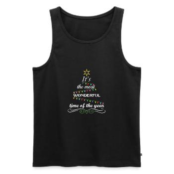 Its The Most Wonderful Time Of The Year, Xmas - Männer Premium Bio Tank Top - Schwarz - Vorne - Michal (187cm)