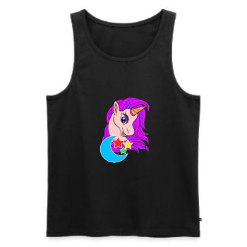 beautiful unicorn, Einhorn, Unicorn, Einhörner - Männer Premium Bio Tank Top - Schwarz - Vorne - Michal (187cm)