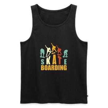 Skateboarding, Skater, Skateboarder - Débardeur bio Premium Homme - noir - Devant - AI Model Male 178 light (178cm)