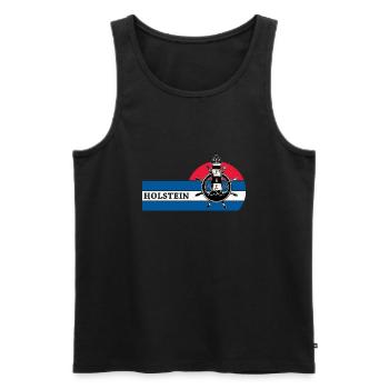 Holstein 1900 Kiel - Männer Premium Bio Tank Top - Schwarz - Vorne - AI Model Male 178 light (178cm)