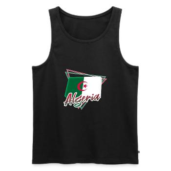 Algerien - Männer Premium Bio Tank Top - Schwarz - Vorne - AI Model Male 178 light (178cm)
