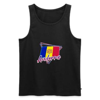 Andorra - Men's Premium Organic Tank Top - black - Front - AI Model Male 178 light (178cm)