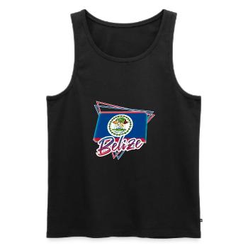 Belize - Männer Premium Bio Tank Top - Schwarz - Vorne - AI Model Male 178 light (178cm)